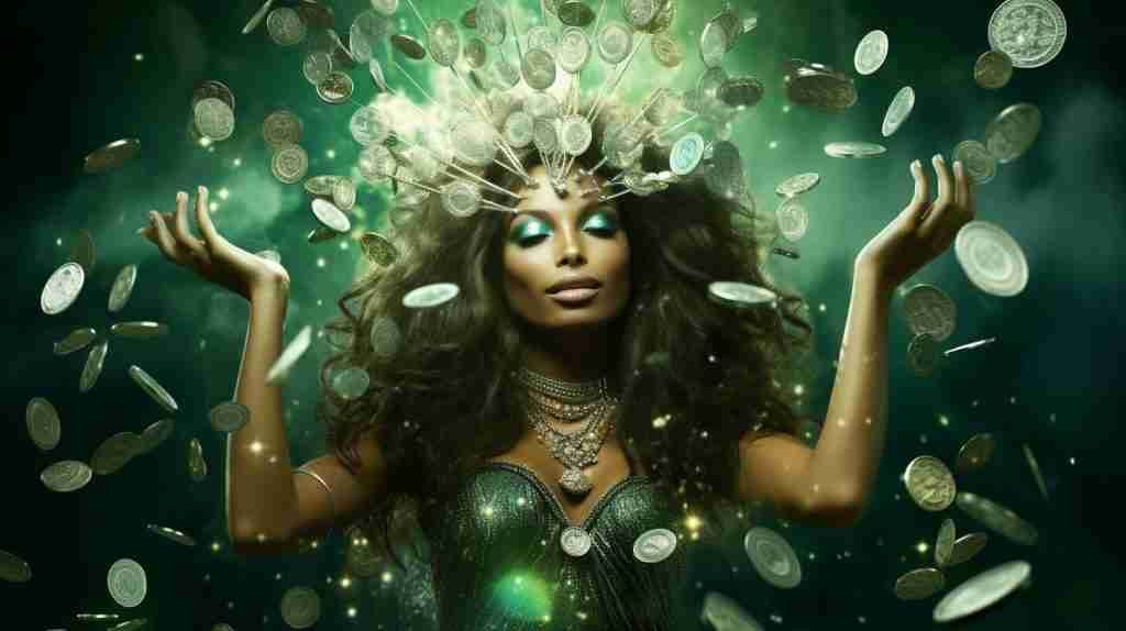 attract wealth with green crystals