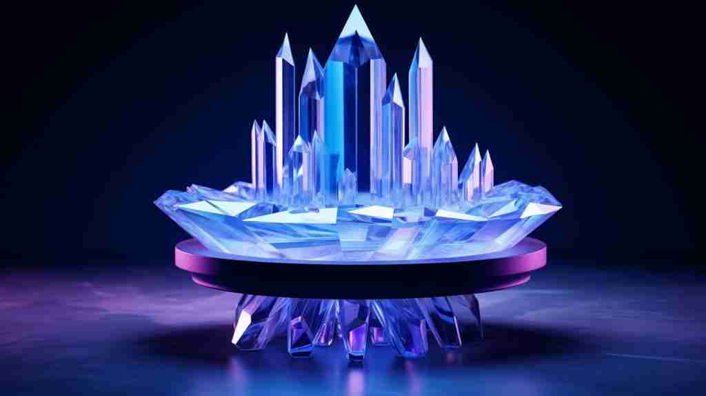 blue crystals for success