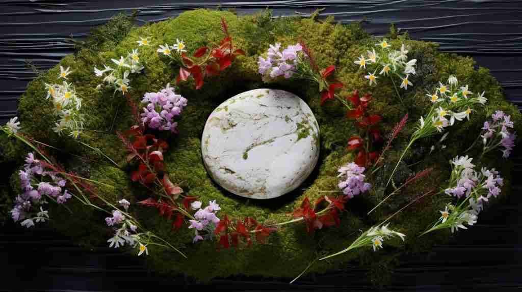 red stones for grounding