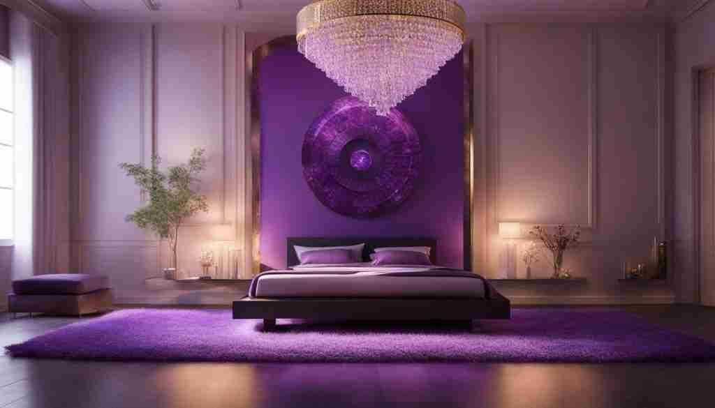 Amethyst crystal in a sacred space