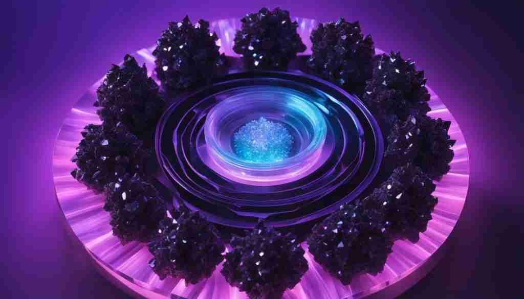 Black crystals for EMF shield