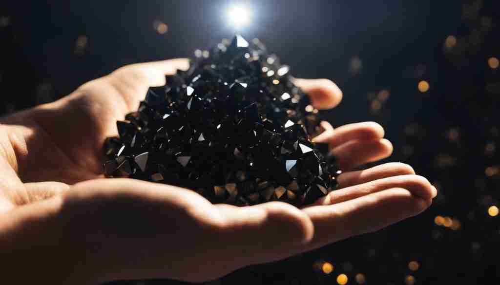 Black crystals for energy cleansing