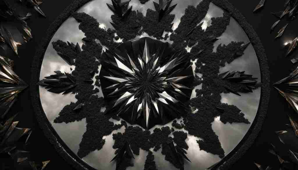 Black crystals for personal growth