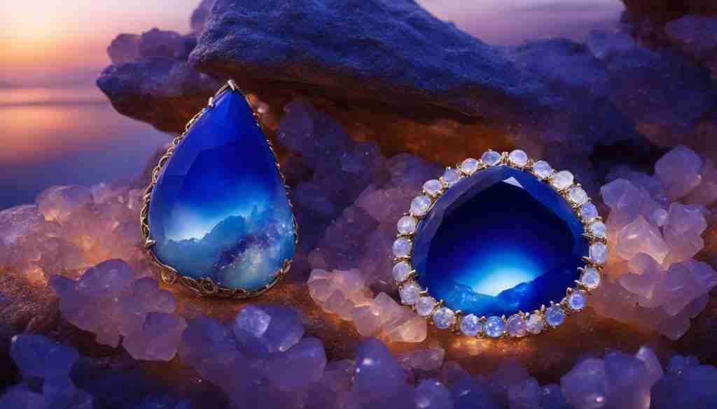 Blue Chalcedony and Bulgarian Opal Blue Chalcedony and Bulgarian Opal