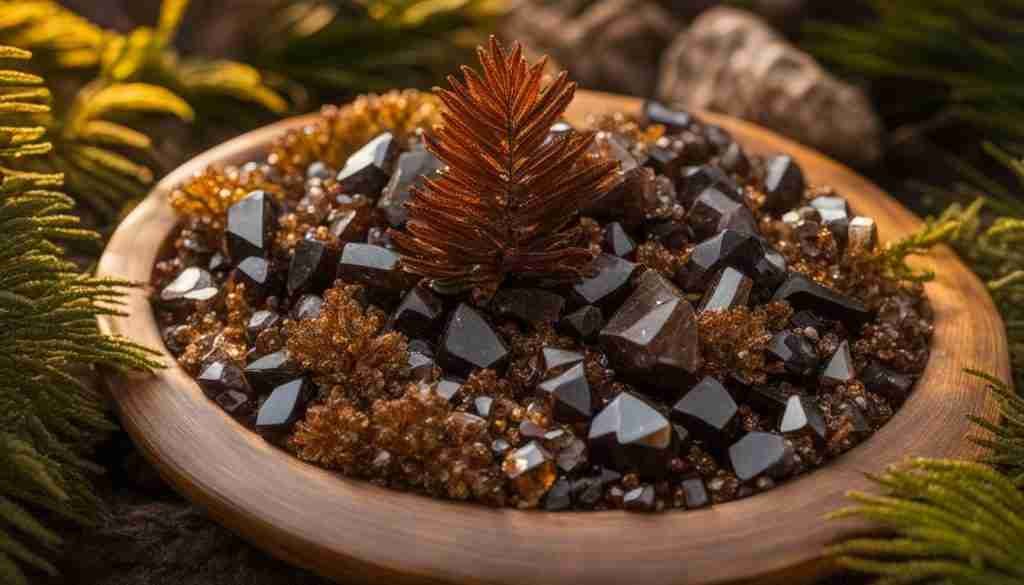 Brown Tourmaline and Brown Sphene Titanite