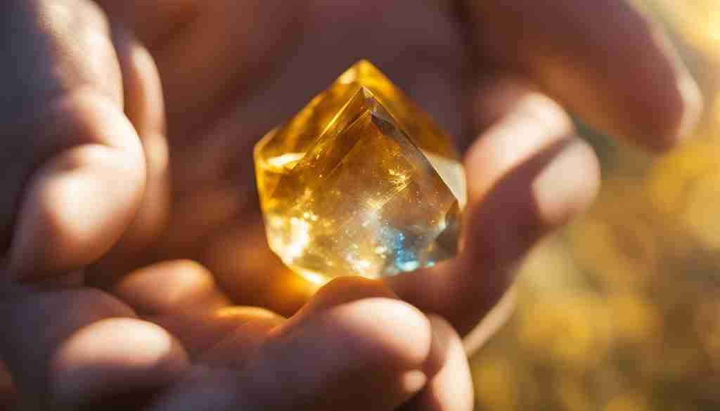 Citrine crystals for anxiety relief