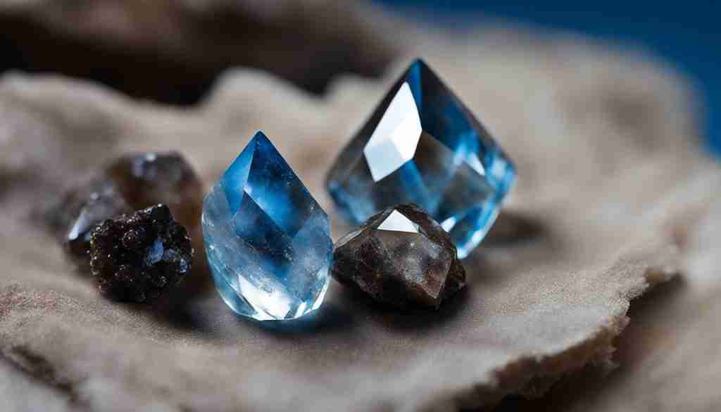 Clear Quartz and Smoky Quartz Crystals