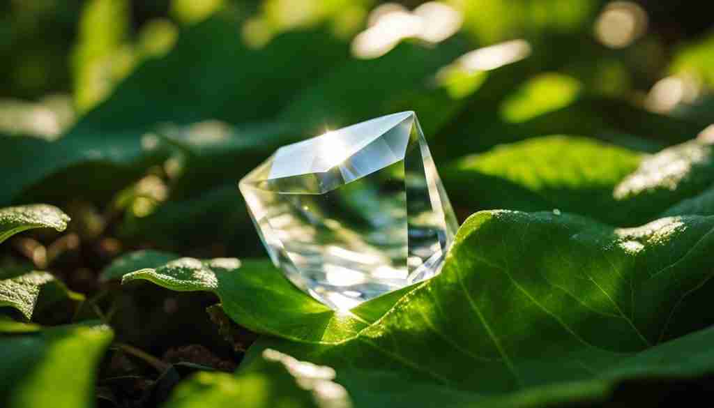 Clear quartz crystal