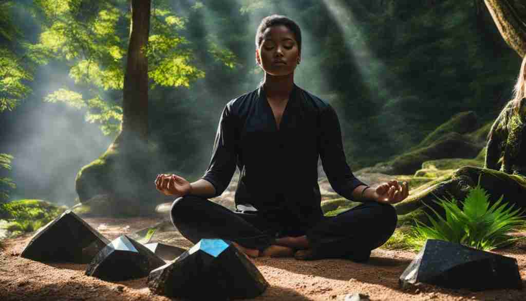 Meditation and Spiritual Cleansing with Black Crystals