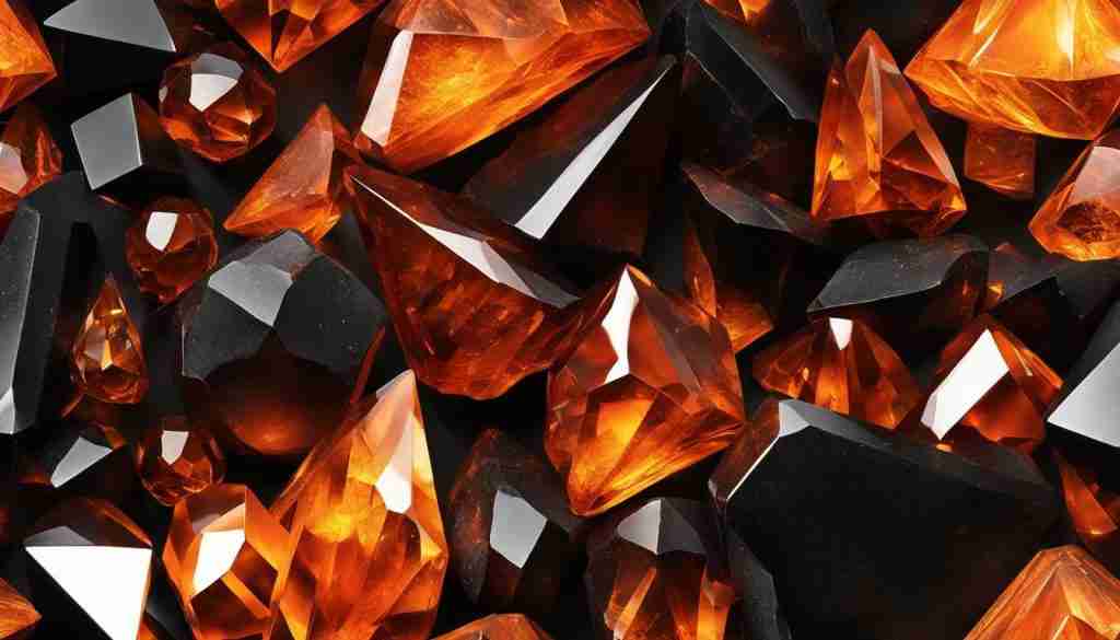 Orange crystals bring balance, positivity, and protection