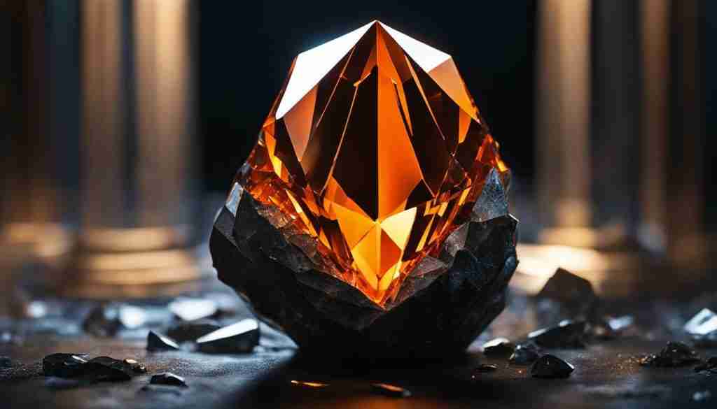 Orange crystals for creativity and courage