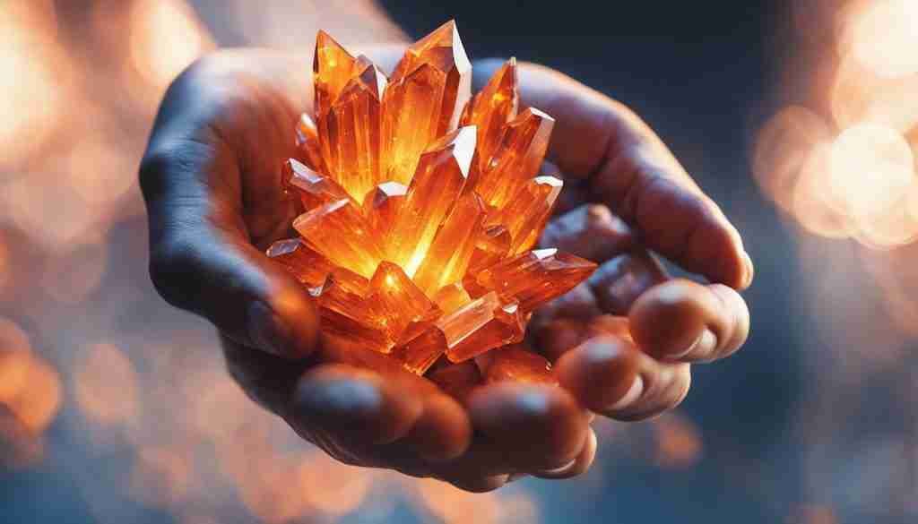 Orange crystals for energy Orange crystals for energy