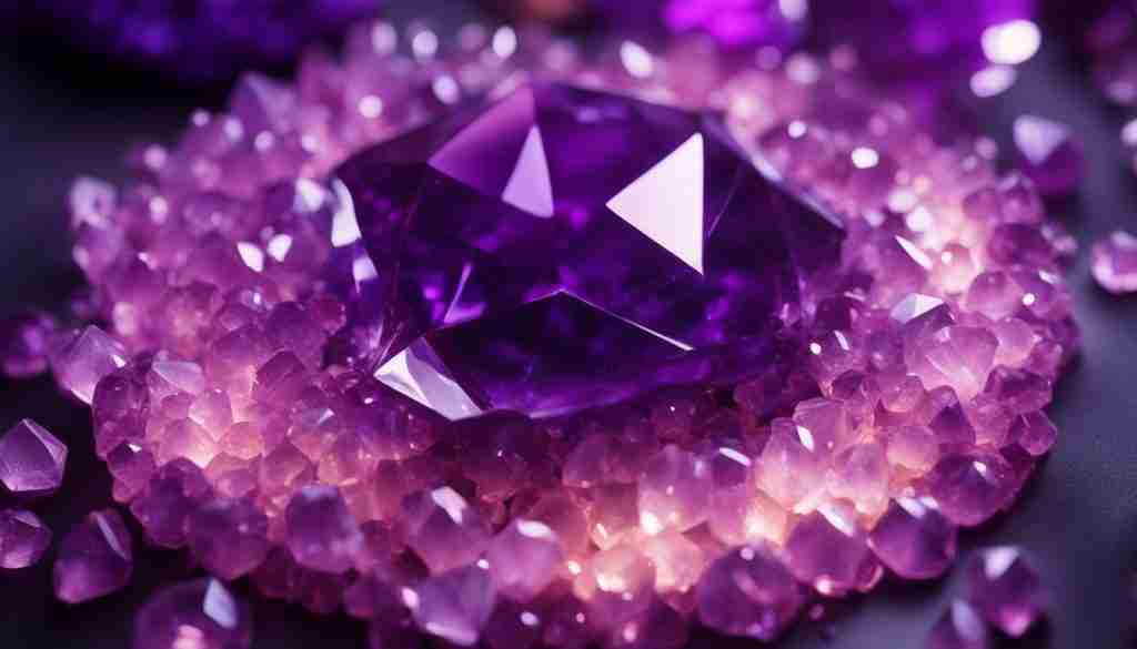 Purple crystals for healing