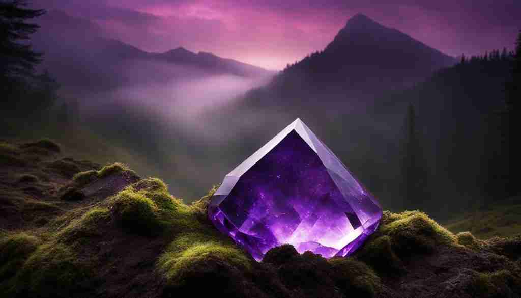Purple crystals for meditation and spiritual connection