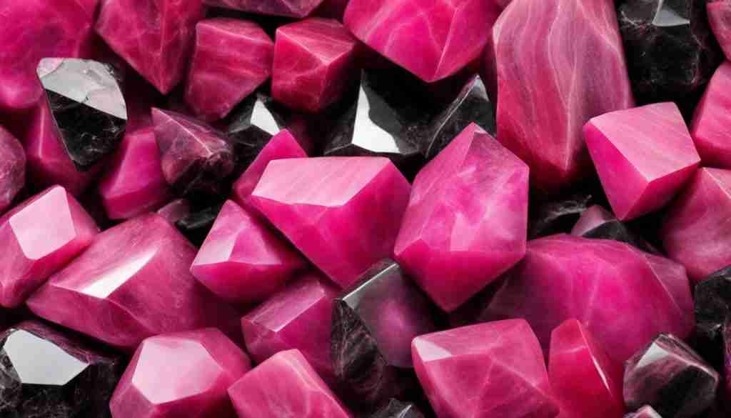 Rhodonite crystal Rhodonite crystal