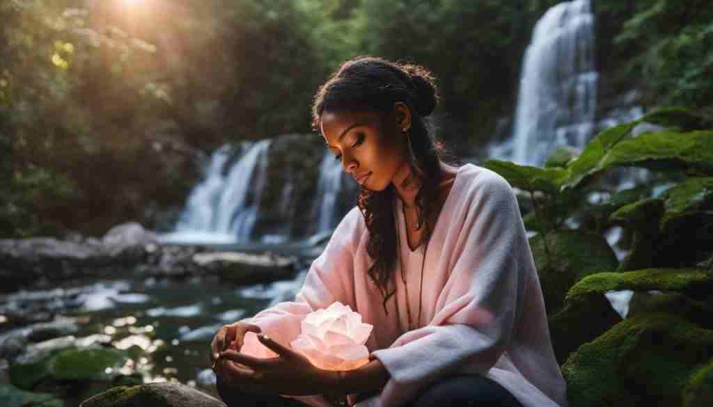 Setting intentions and visualizations with crystals