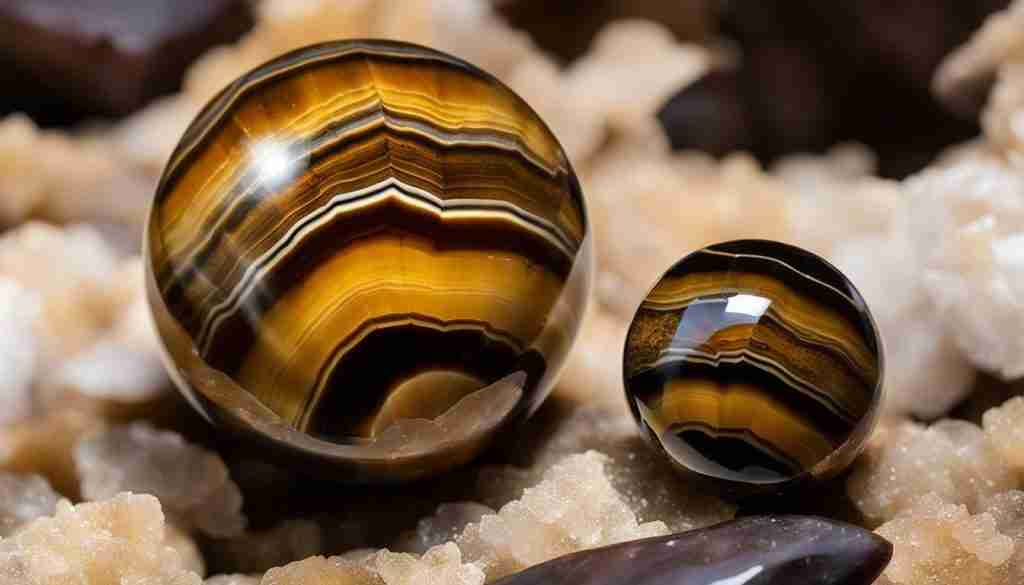 Tiger's Eye and Agate Crystals