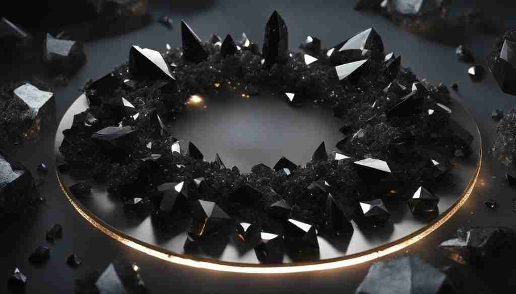 black crystals