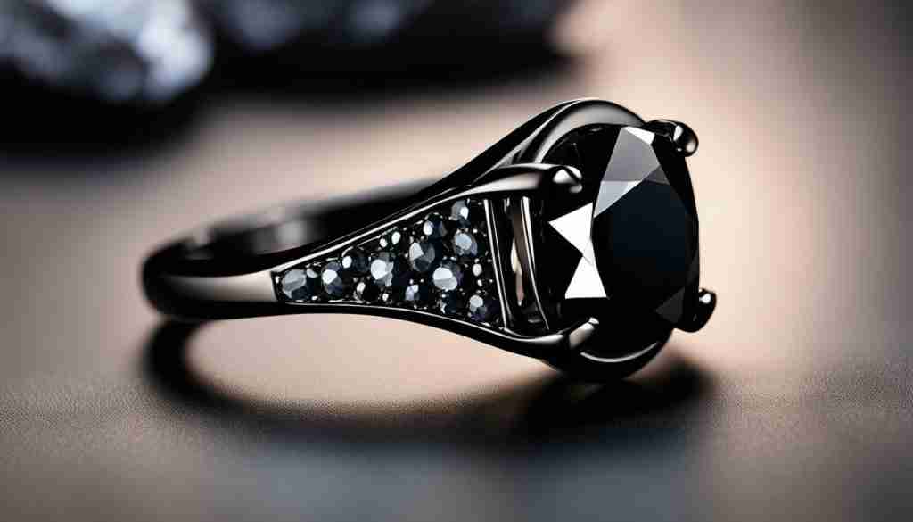 black diamond and black garnet