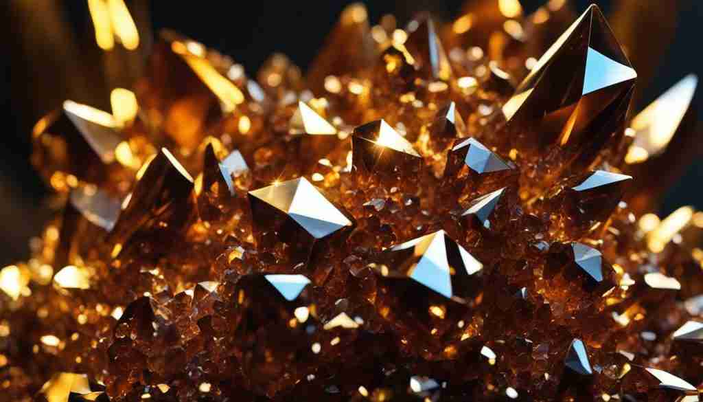 brown crystals