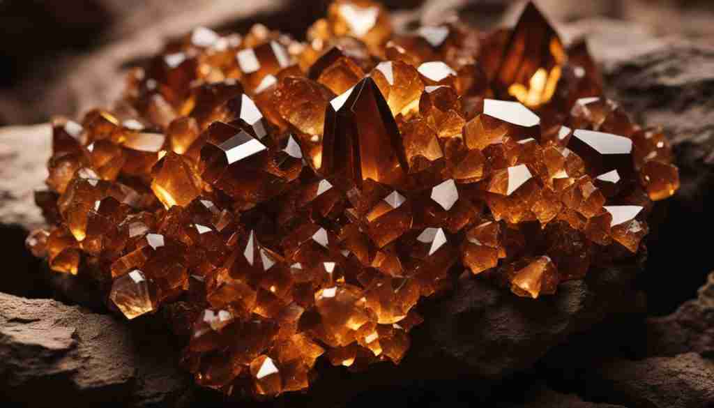 brown crystals