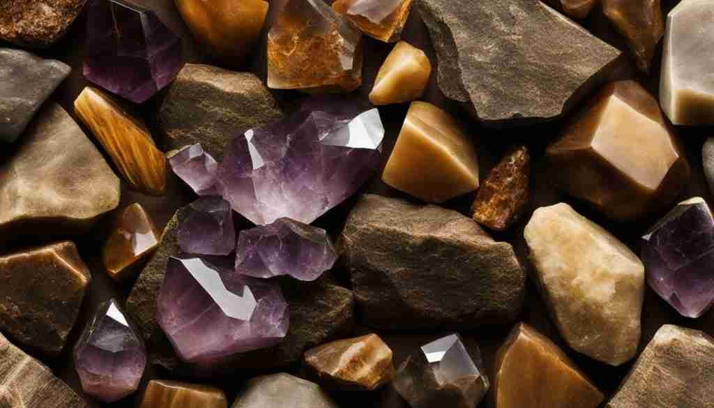 brown kornerupine and brown fluorite