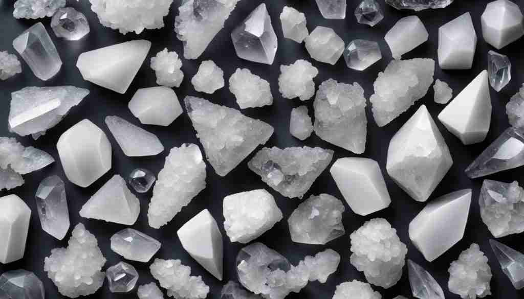 white crystals for purity and cleansing