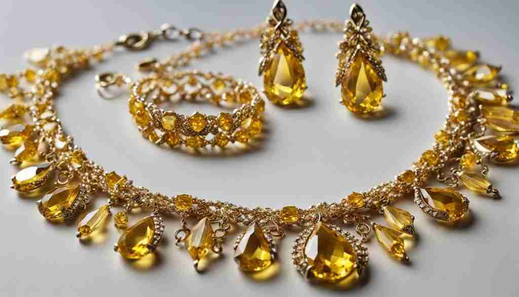 yellow crystal jewelry