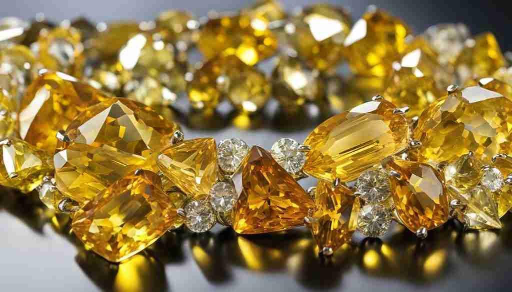 yellow crystal jewelry
