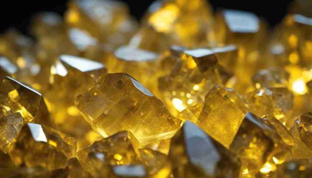 yellow crystals
