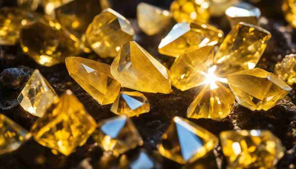 yellow crystals