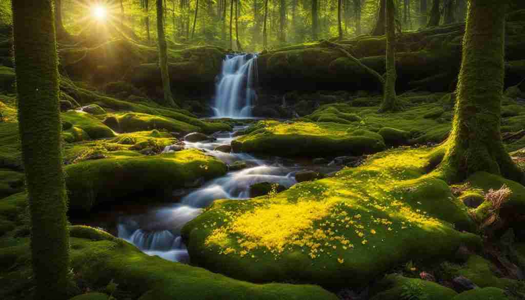 yellow crystals in a natural setting