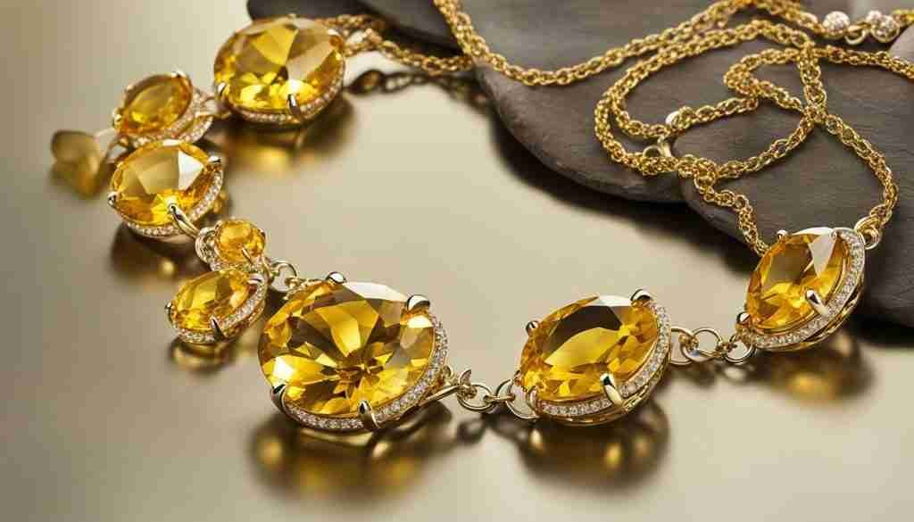 yellow gemstone necklace