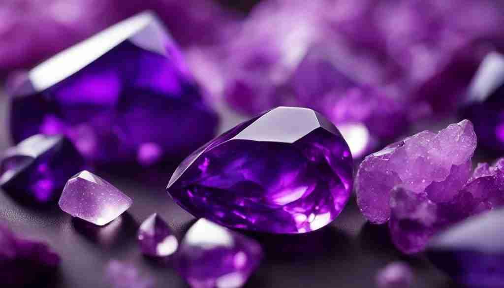 Purple gemstones