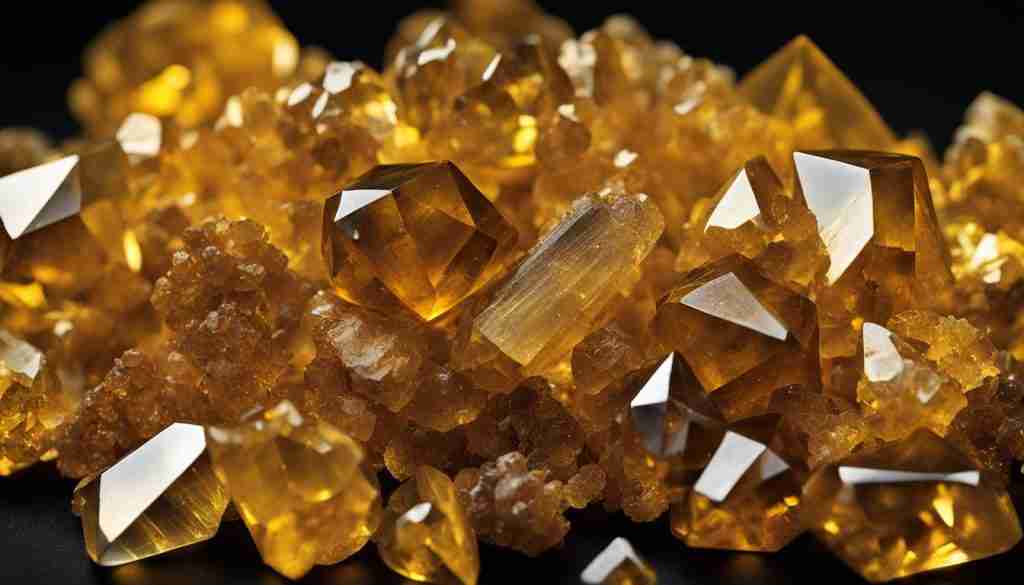 yellow crystals