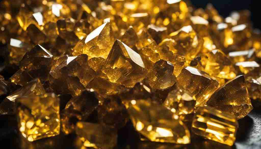 yellow crystals