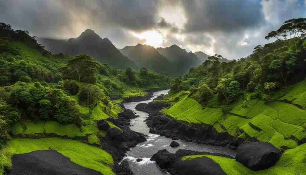 Andesite formation in Panama