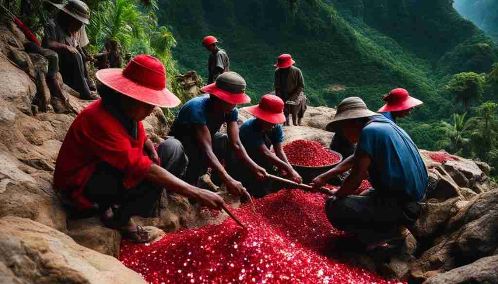 Ruby mining in Laos